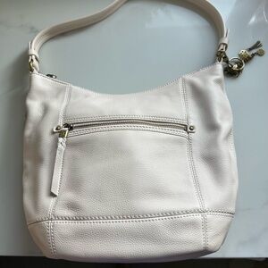 The Sak Cream Leather Shoulder Bag